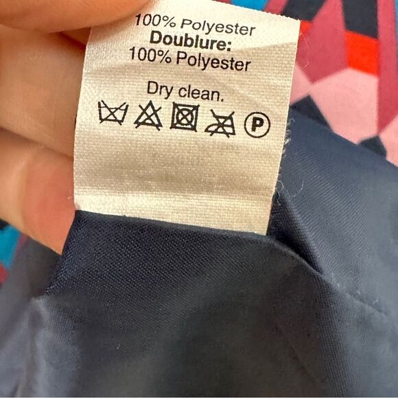 J. Crew Short Sleeve Gallery Shift Dress Geometric Print C5608 Size 12 - Picture 10 of 10